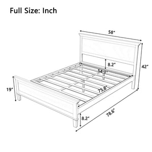 Mid-Century Modern Wood Platform Bed