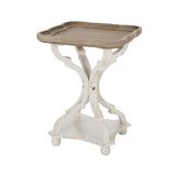Accent Table with Hourglass Base and French Country Design