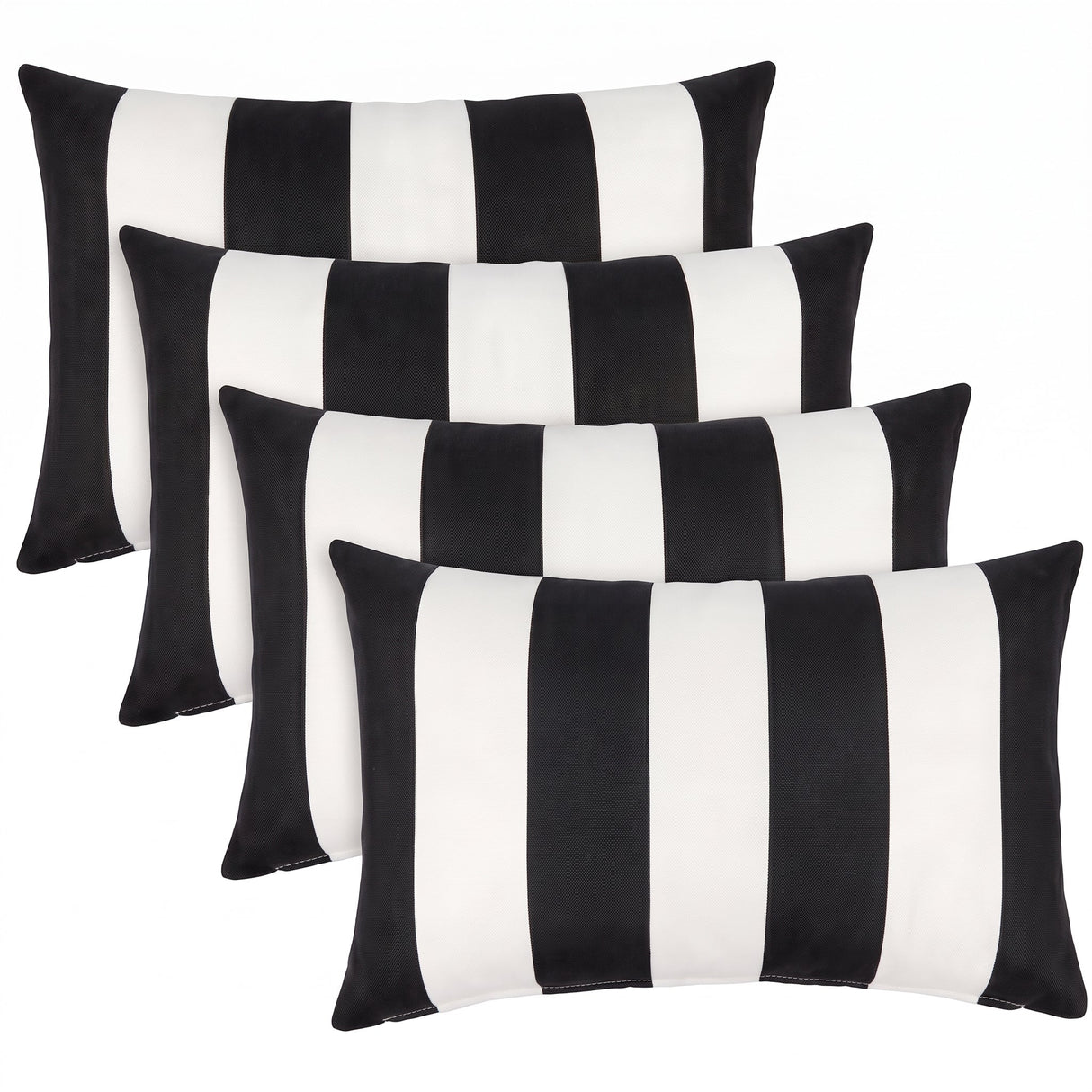 4 Pack Outdoor Lumbar Pillow with Inserts