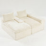 Modular Sofa, Convertible Twin Seat With Chaise Lounge