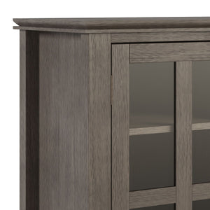 Handcrafted Tall TV Media Stand with Glass Doors and Storage - Multiple Colors