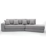 Folding Convertible Out Sleeper Sofa Bed 3-Seat Gray