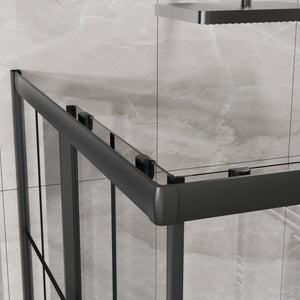 Goodyo Corner Shower Enclosure with Double Sliding Doors