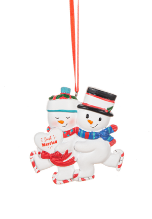 Snowman Couple Ornament - Just Married