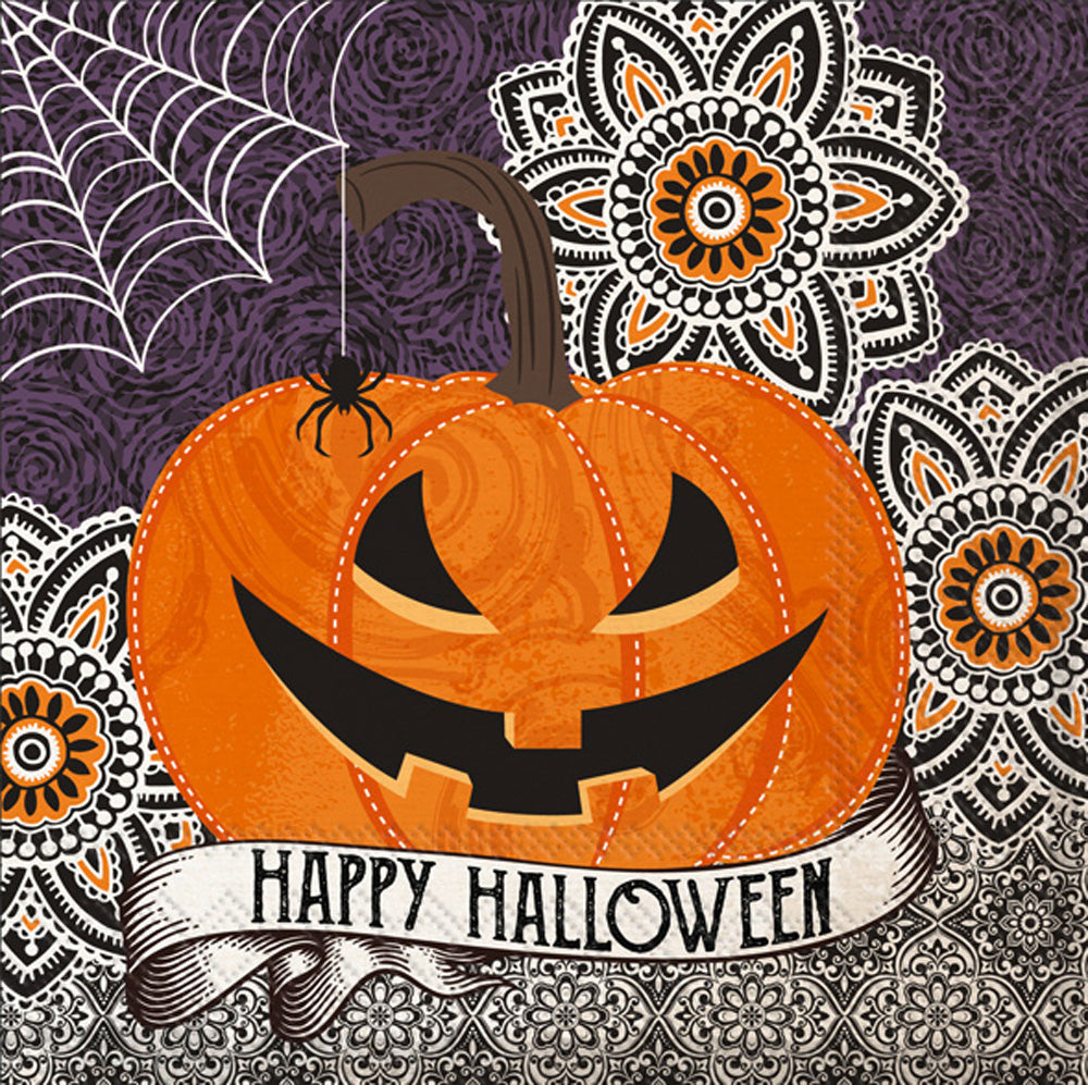 Happy Halloween Pumpkin - Cocktail Napkin