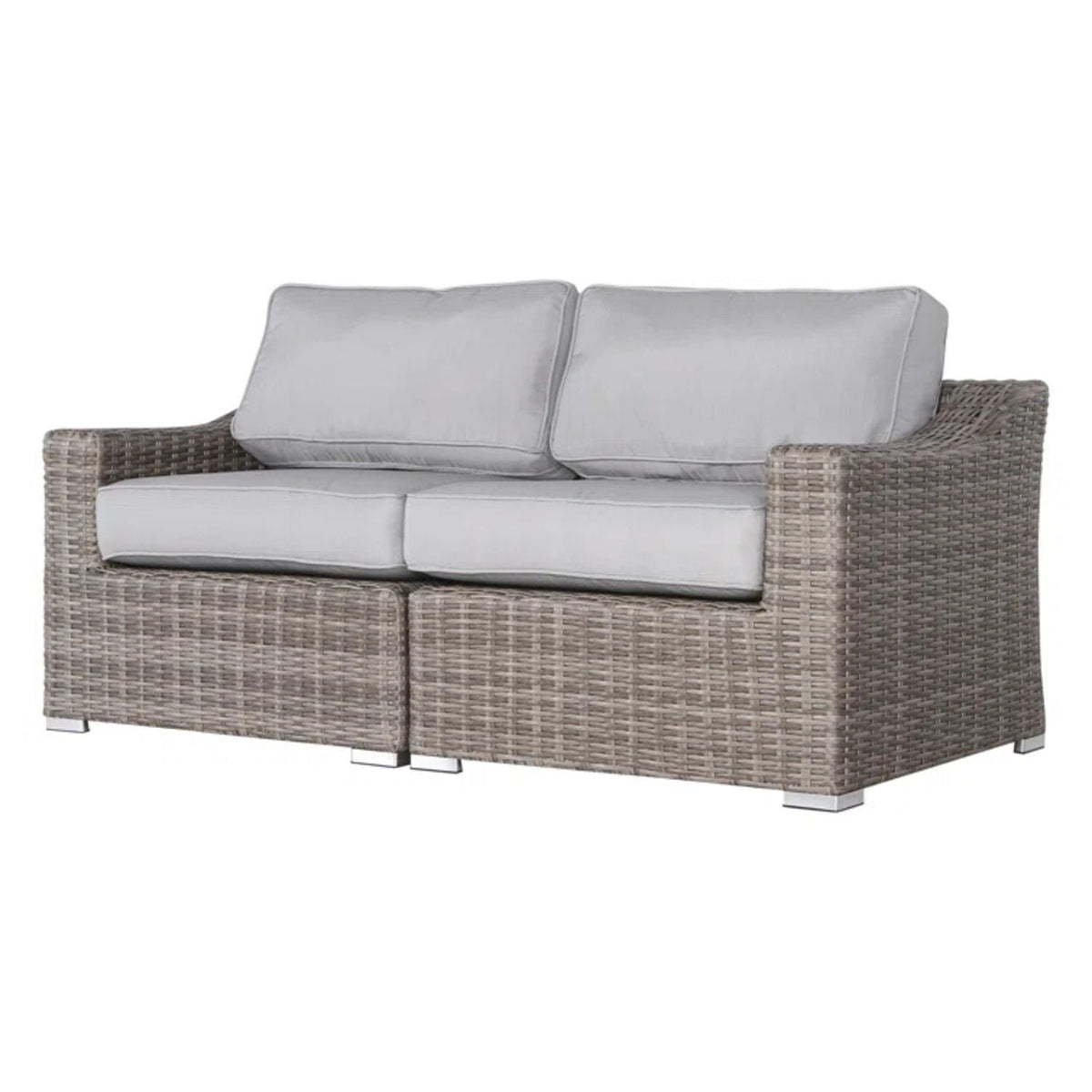 Chic Wide Outdoor Loveseat With Cushions