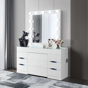 Elisa - Vanity Set With Stool And LED Bulbs