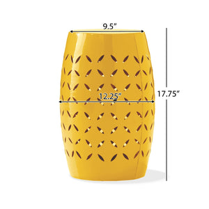 Outdoor Side Table With Barrel Shape