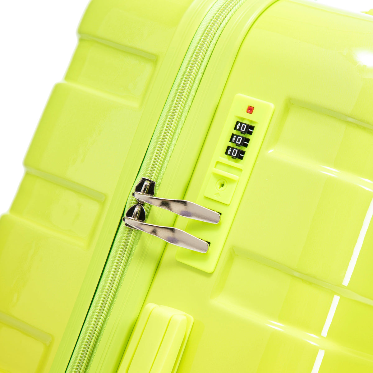 PC Spinner Wheel Luggage Set with 360° Wheels - Green + Yellow