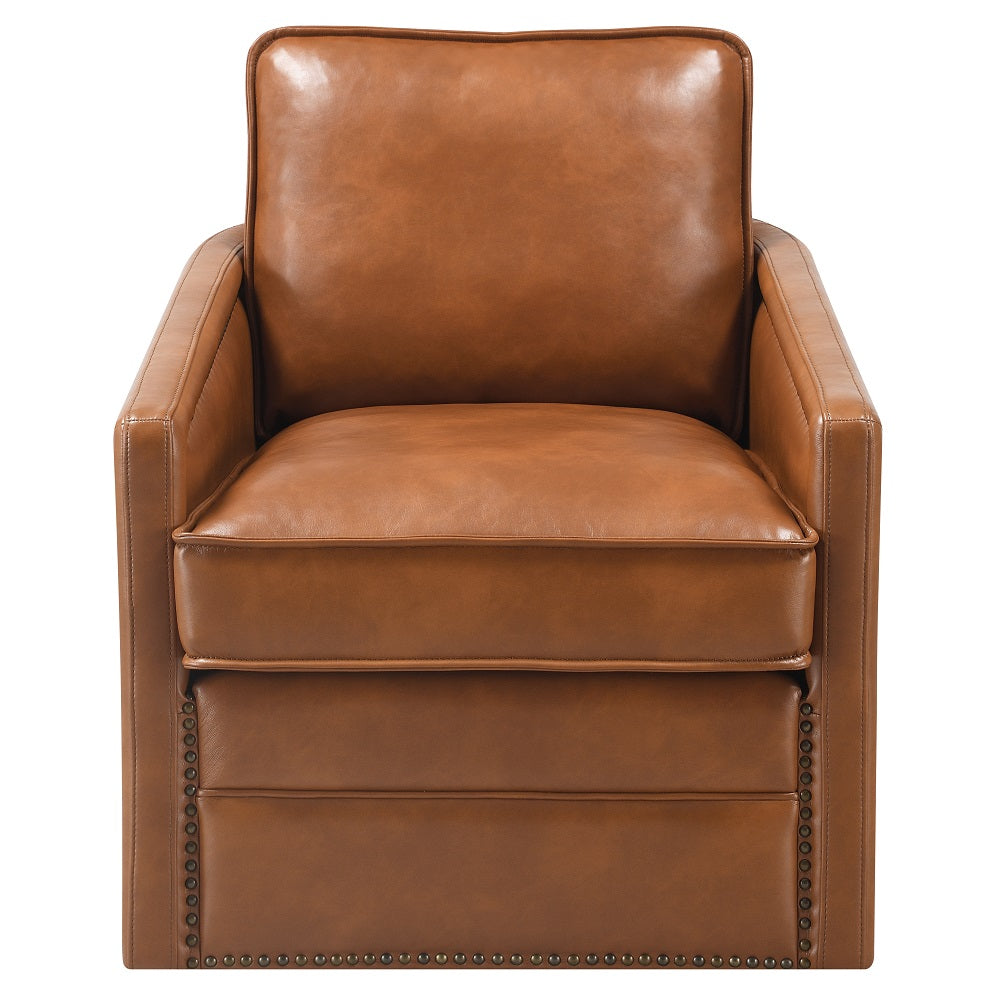 Leather Modern Swivel Accent Chair