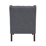Button-Tufted Upholstered High Back Accent Chair