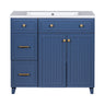 Bathroom Vanity With Sink, Soft Close Doors, Adjustable Shelves