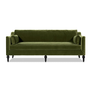 Josephine 84.5" Upholstered Modern Sofa, Olive