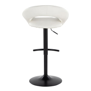 Posh - Contemporary Adjustable Barstool With Swivel & Rounded T Footrest (Set of 2)