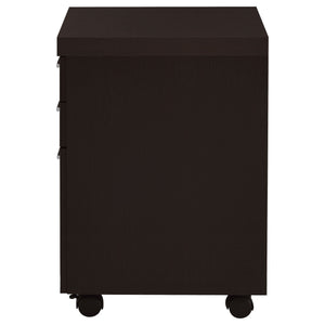 3 Drawer File Cabinetб Compact Office Storage For Home - Brown