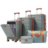 Deluxe 5-Piece Hard Side Luggage Set with USB and TSA Security