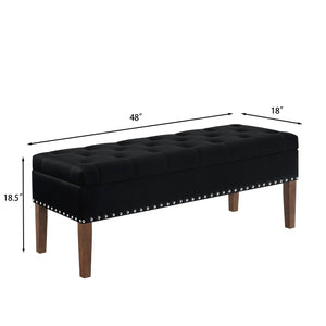 Tufted Bench with Storage