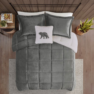 King Plush to Sherpa Down Alternative Comforter Set