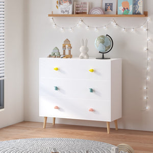 3 Drawer Dresser, Storage Cabinet With Anti Tip Safety
