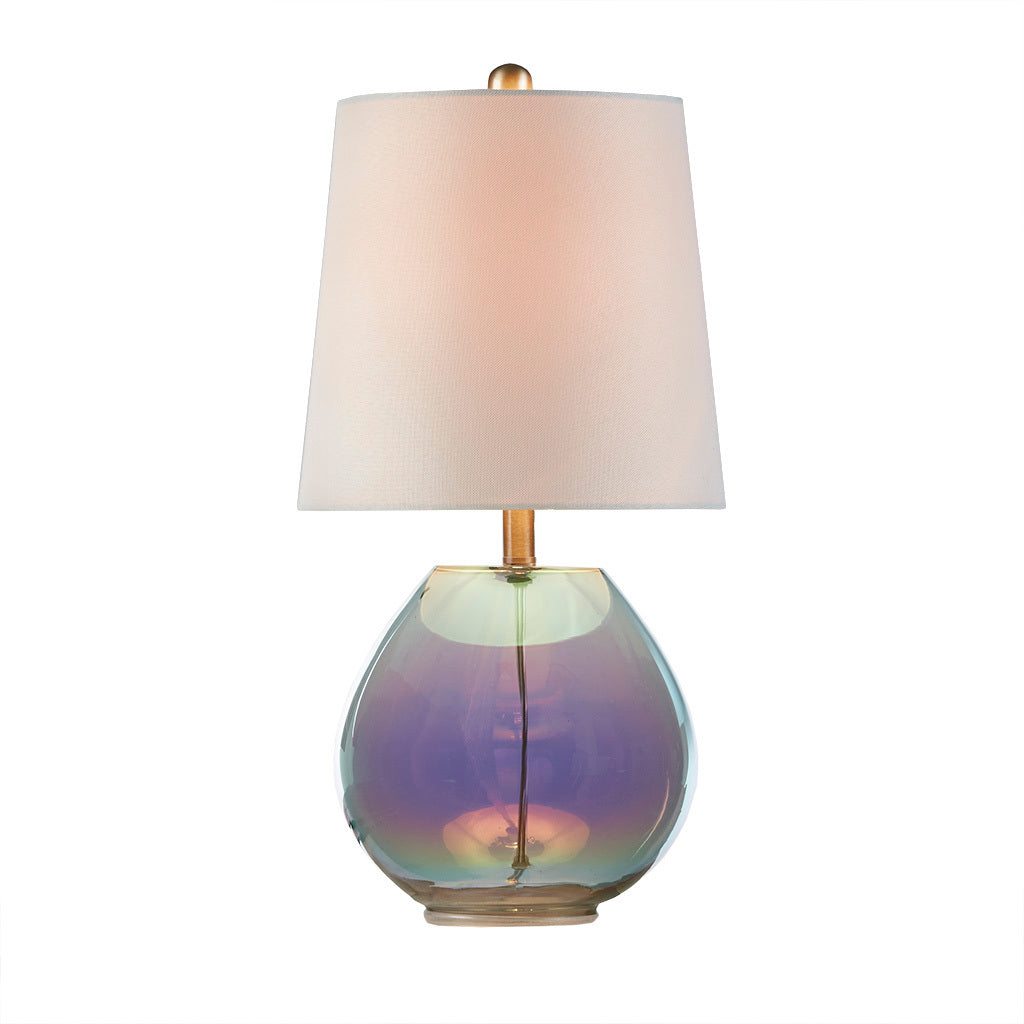 Tm iridescent glass table lamp