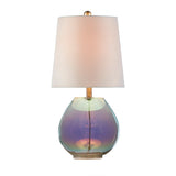 Tm iridescent glass table lamp