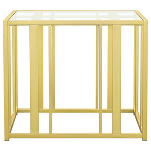 Adri 2-piece Coffee and End Table Set Matte Brass