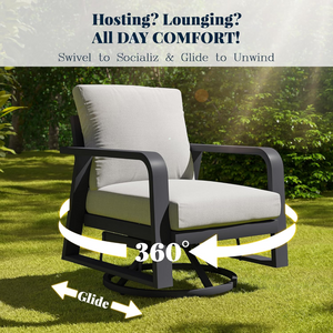 FR One Three-Seater Sofa + Two Swivel Chairs + One Coffee Table