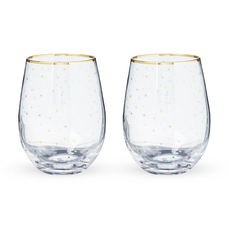 Starlight-stemless-wine-glass-set-by-twine®-Wine-Glasses