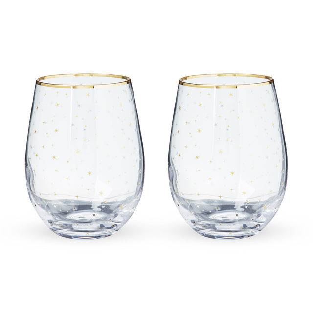 Starlight-stemless-wine-glass-set-by-twine®-Wine-Glasses