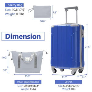 20 Inch Carry On Luggage Set - 3 Piece