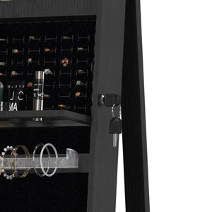 Swivel Jewelry Cabinet With Full Length Mirror