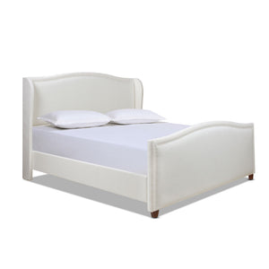 Carmen Upholstered Wingback Panel Bed Frame