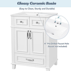 Bathroom Vanity With Sink, Storage Cabinet
