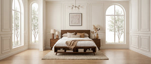 Walnut King Size Platform Bed Frame