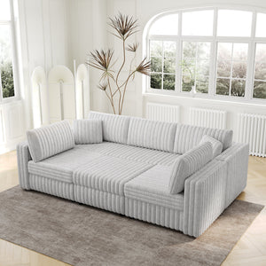106.3" U-Shaped 6-Person Sofa with Ottoman