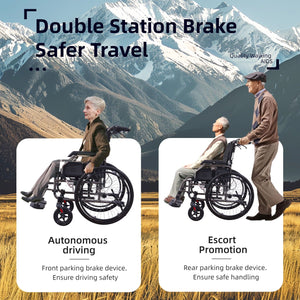 Premium Foldable Transport Wheelchair For Adults