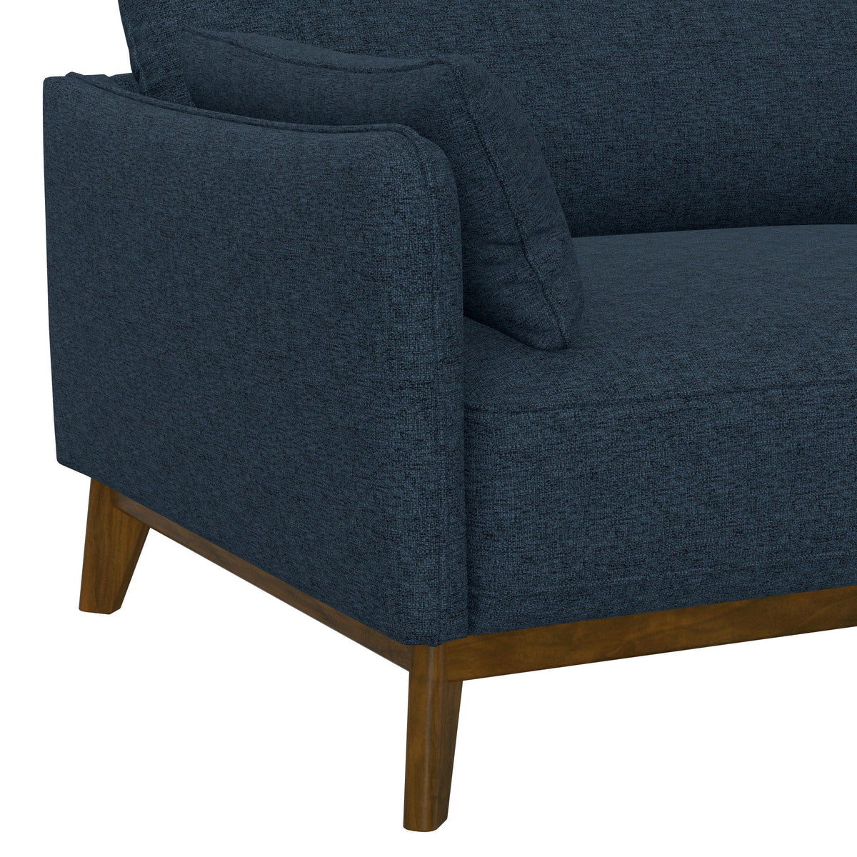 Sofa Wide With Attached Legs - Blue
