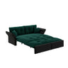Queen Pull Out Sofa Bed, 3 In 1 Convertible Sleeper Tufted Sofa With 2 Soft Pillows