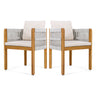 Outdoor Dining Chairs With Mix Rope Handles (Set of 2)
