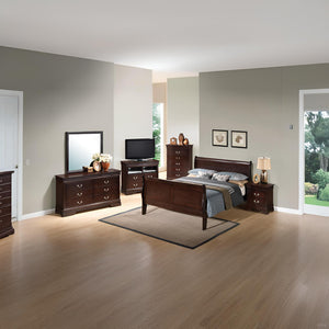 Louis Phillipe - Panel Sleigh Bed