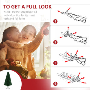 HOMCOM 6' Tall Douglas Fir Pre-Lit Artificial Christmas Tree