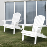 Foldable Hemlock Wood Adirondack Chair -Set of 2 Chairs