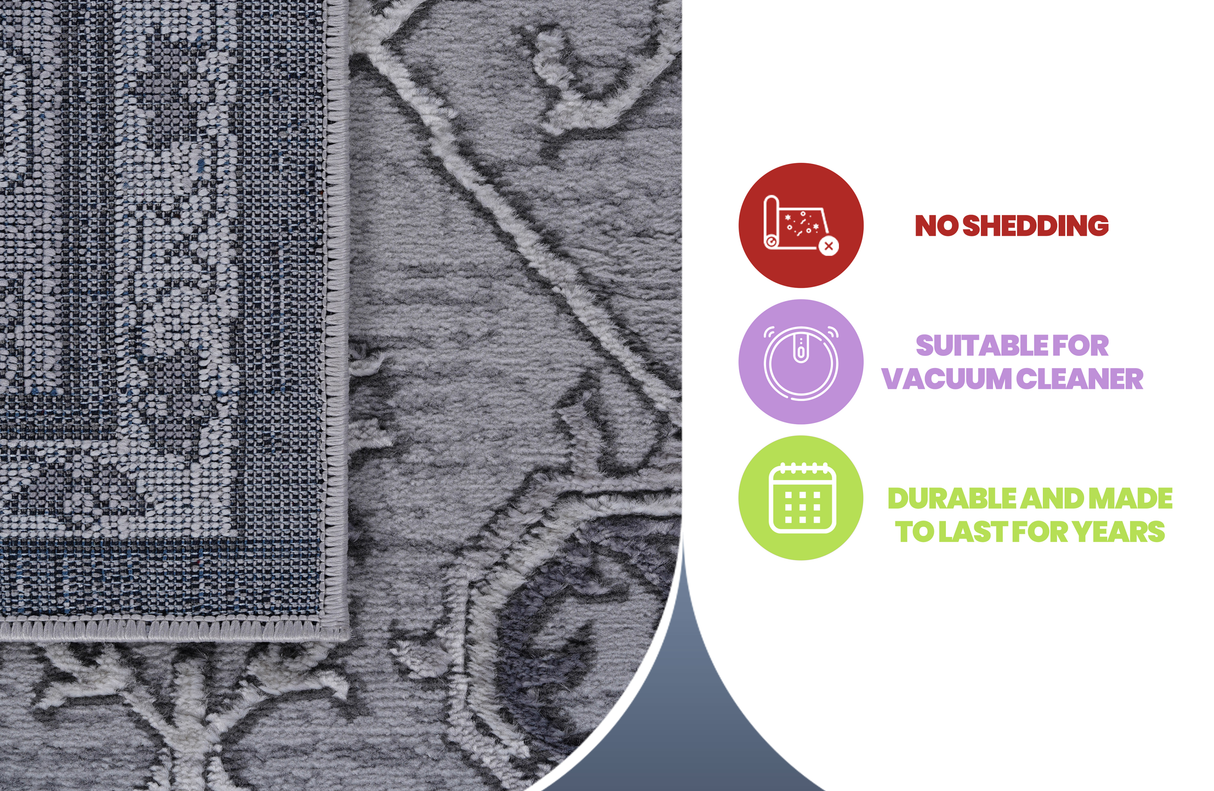 NAAR MARFI Collection Oriental Non-Shedding and Stain Resistant Area Rug