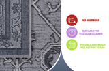 NAAR MARFI Collection Oriental Non-Shedding and Stain Resistant Area Rug