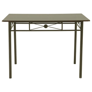 5 Piece Rectangle Dining Set With Tubing Base