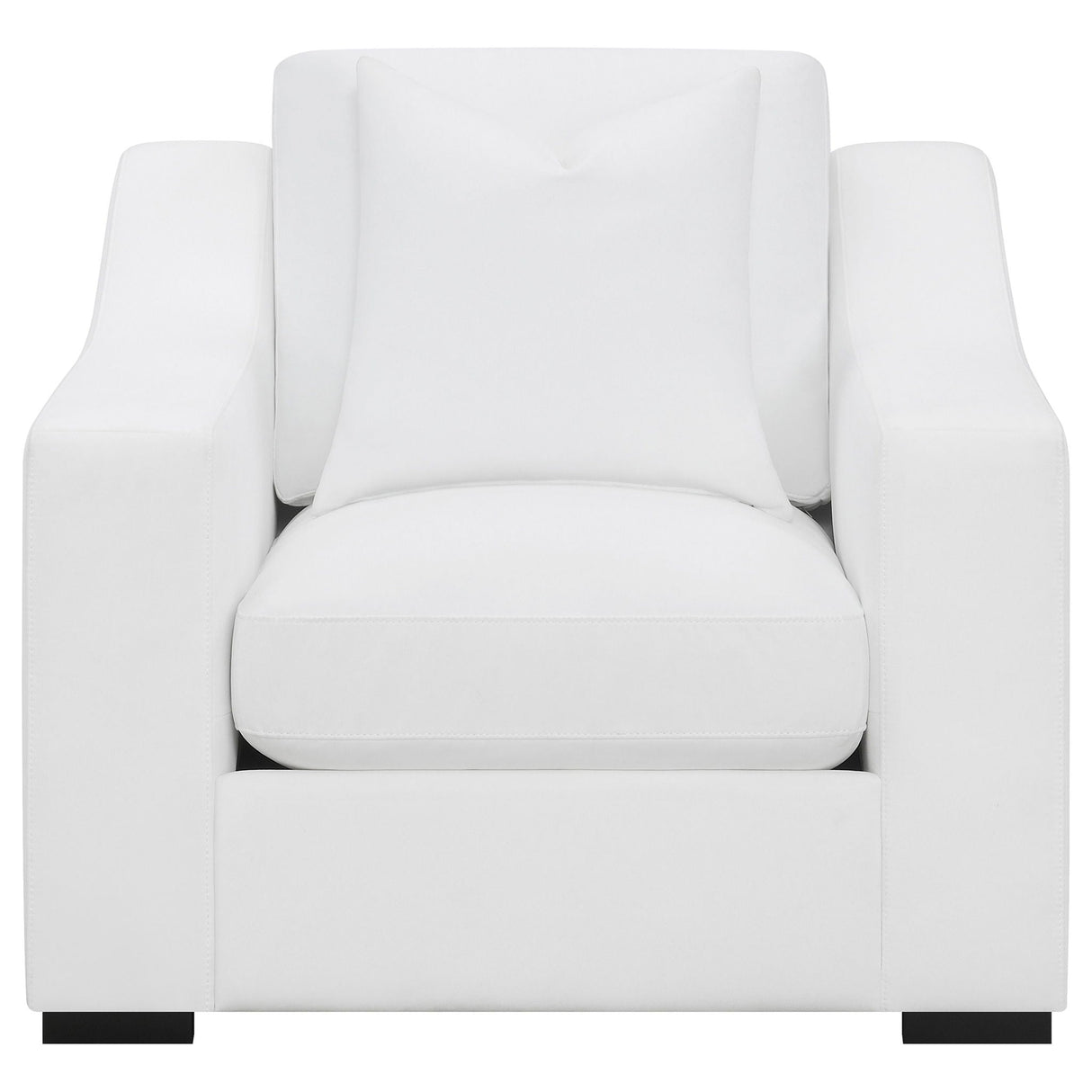 Chelan - Upholstered Sloped Arm Accent Chair - White