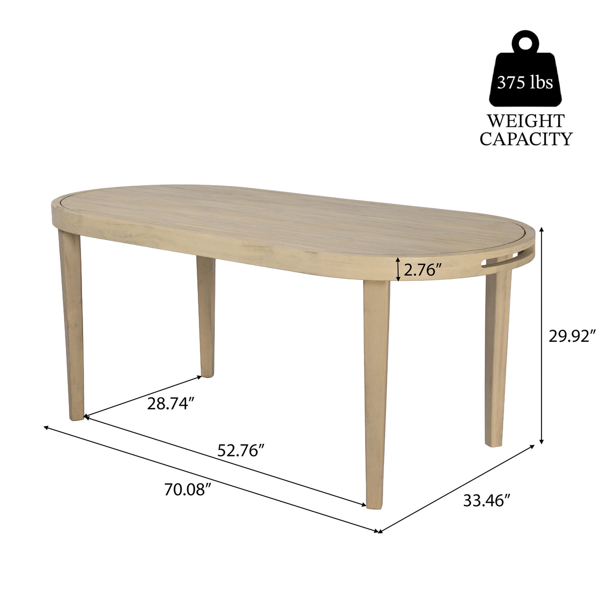 7-Piece Outdoor Acacia Wood Dining Set