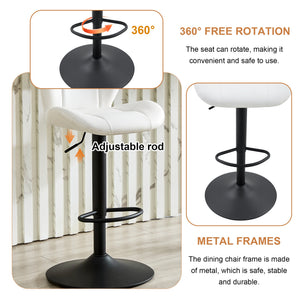 Set of 2 Height Adjustable Bar Stools