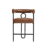 Household bar stools set of 2, modern upholstered with back