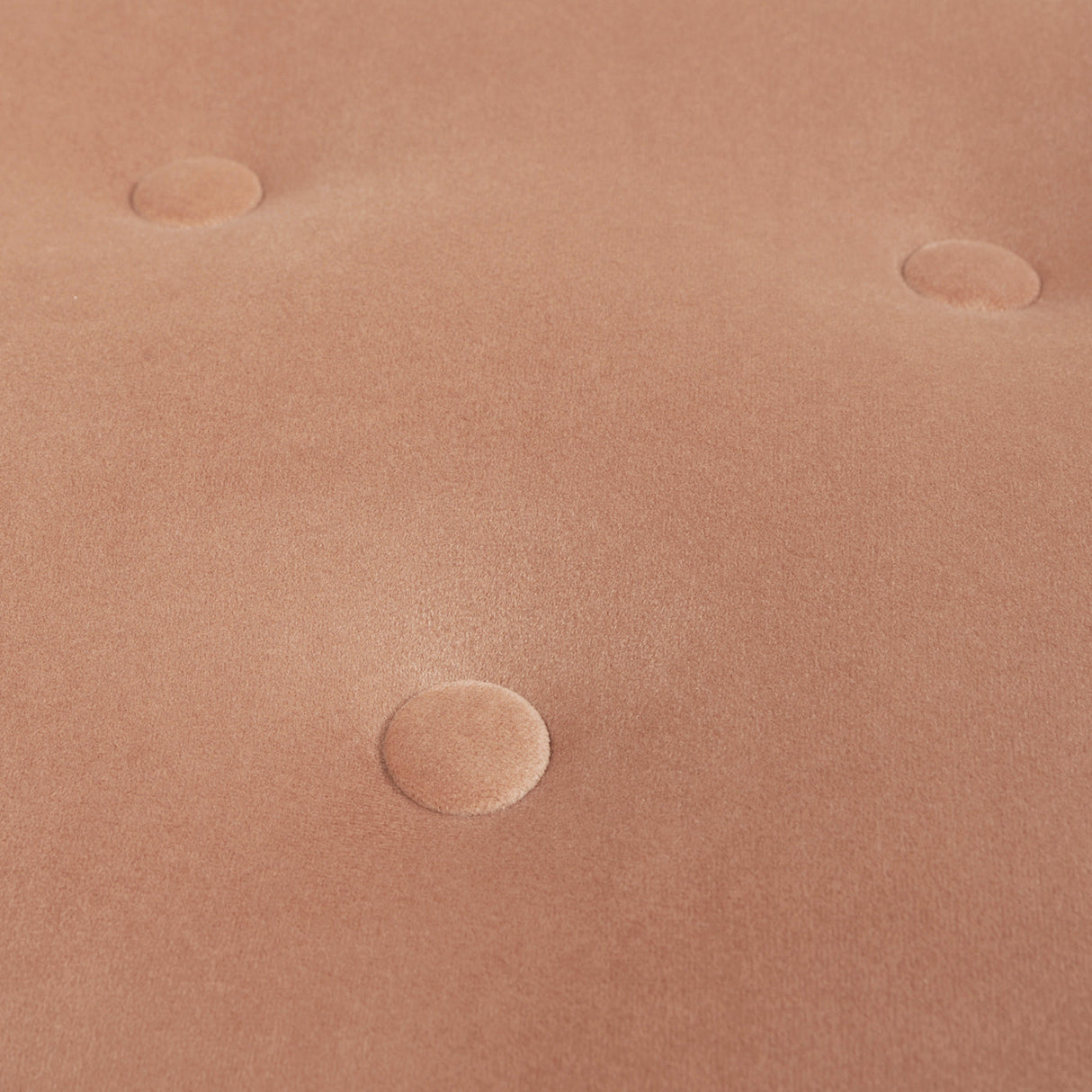 Yolanda 24" Round Upholstered Accent Ottoman, Peach Orange Velvet with Gold Trim